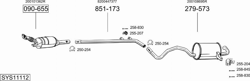 Bosal SYS11112 - Échappement droxauto.com