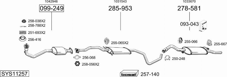 Bosal SYS11257 - Échappement droxauto.com