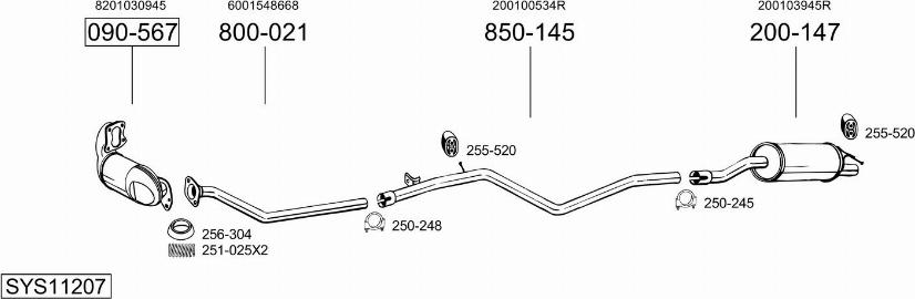 Bosal SYS11207 - Échappement droxauto.com