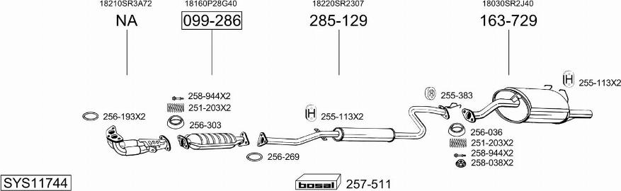 Bosal SYS11744 - Échappement droxauto.com