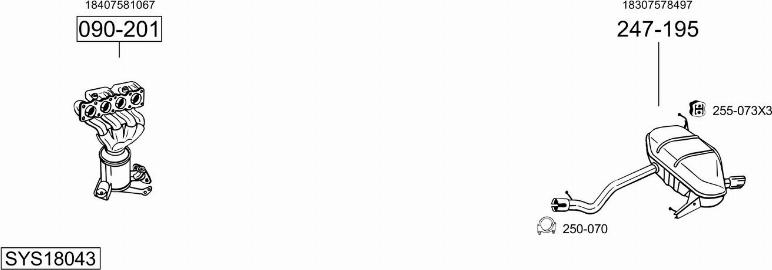 Bosal SYS18043 - Échappement droxauto.com