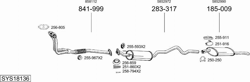 Bosal SYS18136 - Échappement droxauto.com