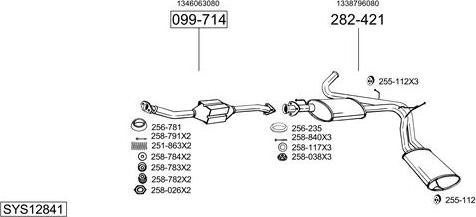 Bosal SYS12841 - Échappement droxauto.com