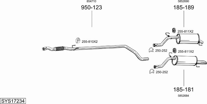 Bosal SYS17234 - Échappement droxauto.com