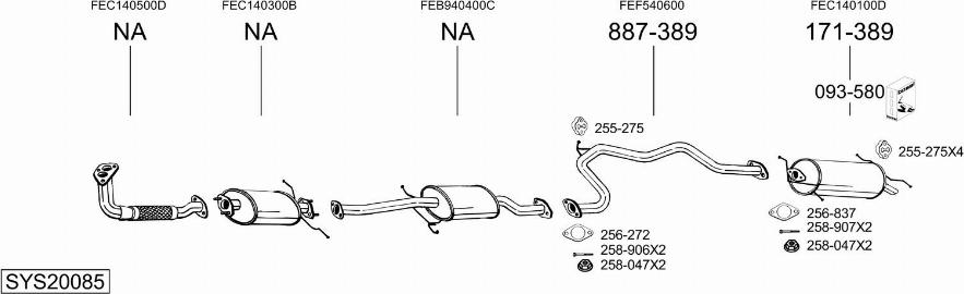 Bosal SYS20085 - Échappement droxauto.com