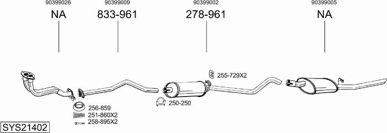 Bosal SYS21402 - Échappement droxauto.com