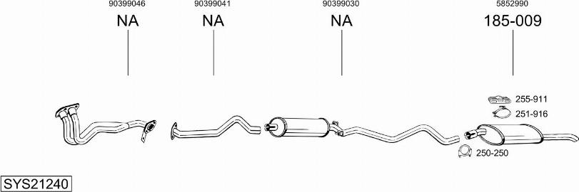 Bosal SYS21240 - Échappement droxauto.com
