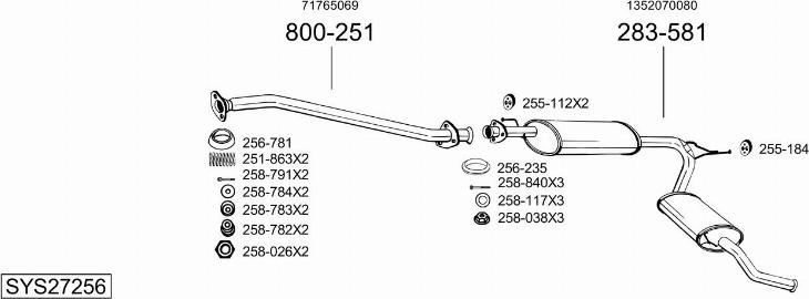 Bosal SYS27256 - Échappement droxauto.com