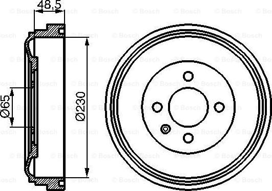 BOSCH 0 986 477 036 - Tambour de frein droxauto.com