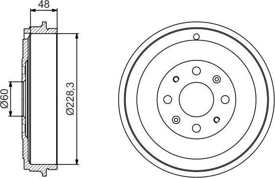 BOSCH 0 986 477 208 - Tambour de frein droxauto.com