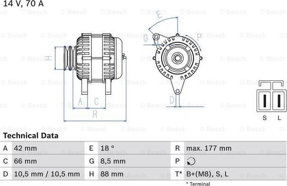 BOSCH 0 986 045 541 - Alternateur droxauto.com