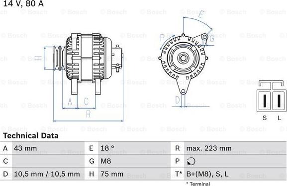 BOSCH 0 986 045 601 - Alternateur droxauto.com