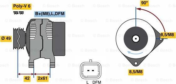 BOSCH 0 986 045 110 - Alternateur droxauto.com