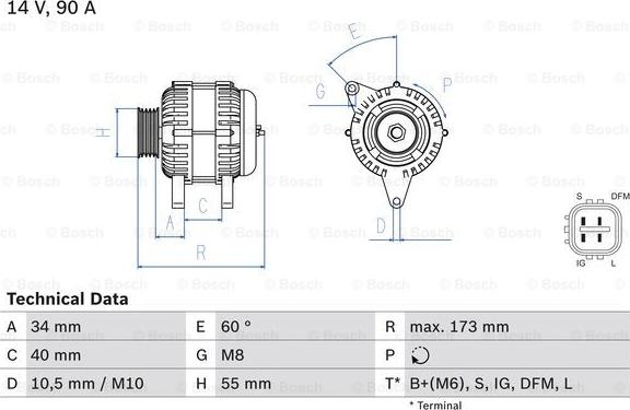 BOSCH 0 986 046 110 - Alternateur droxauto.com