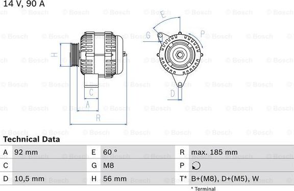 BOSCH 0 986 040 180 - Alternateur droxauto.com