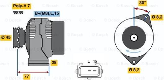 BOSCH 0 986 041 391 - Alternateur droxauto.com