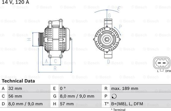 BOSCH 0 986 048 070 - Alternateur droxauto.com