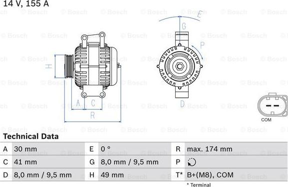 BOSCH 0 986 048 350 - Alternateur droxauto.com