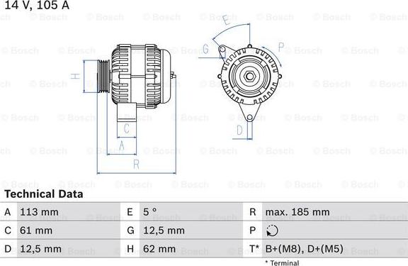 BOSCH 0 986 048 791 - Alternateur droxauto.com