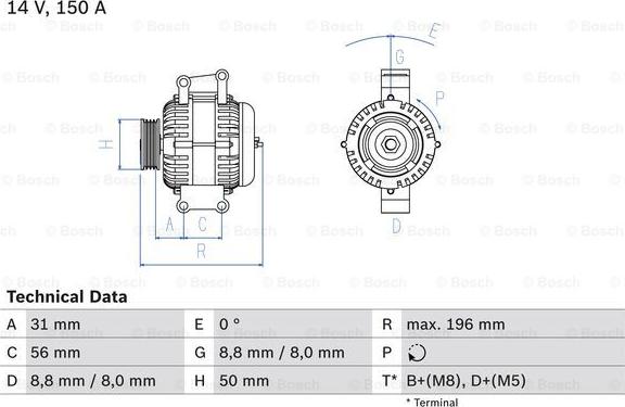 BOSCH 0 986 043 910 - Alternateur droxauto.com