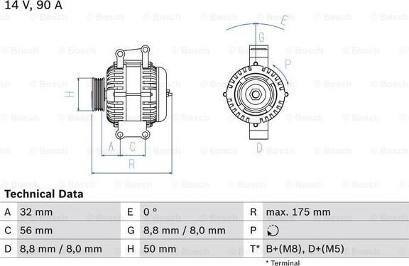 BOSCH 0 986 043 650 - Alternateur droxauto.com