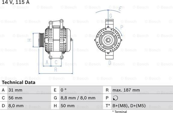 BOSCH 0 986 043 660 - Alternateur droxauto.com