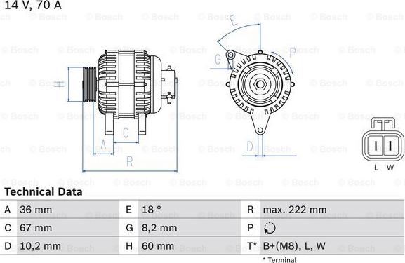 BOSCH 0 986 043 101 - Alternateur droxauto.com