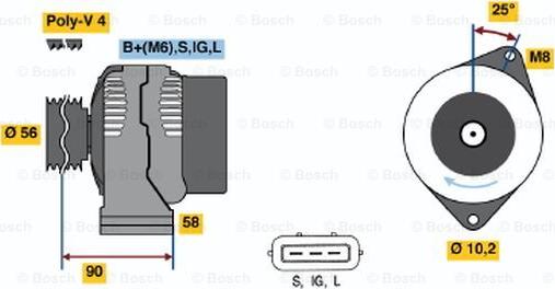 BOSCH 0 986 042 991 - Alternateur droxauto.com