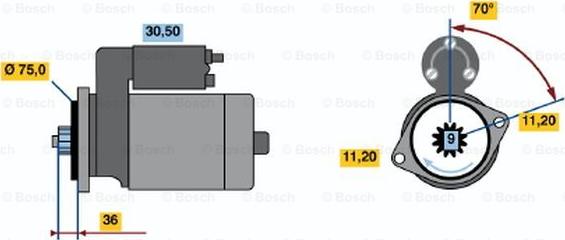 BOSCH 0 986 014 051 - Démarreur droxauto.com