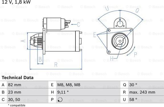 BOSCH 0 986 016 870 - Démarreur droxauto.com