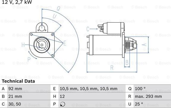 BOSCH 0 986 010 950 - Démarreur droxauto.com