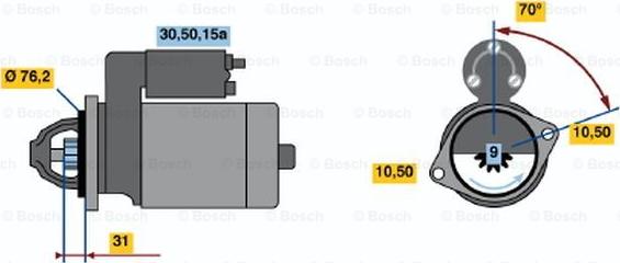 BOSCH 0 986 010 430 - Démarreur droxauto.com
