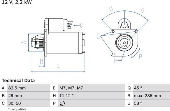 BOSCH 0 986 010 600 - Démarreur droxauto.com