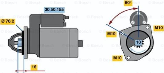 BOSCH 0 986 010 390 - Démarreur droxauto.com
