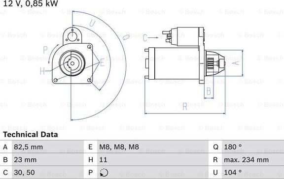 BOSCH 0 986 011 910 - Démarreur droxauto.com