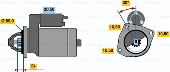 BOSCH 0 986 011 030 - Démarreur droxauto.com