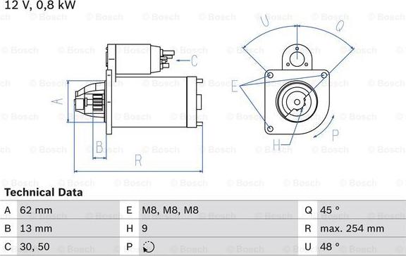 BOSCH 0 986 011 891 - Démarreur droxauto.com