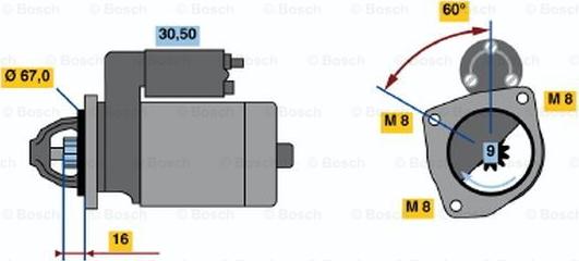 BOSCH 0 986 011 871 - Démarreur droxauto.com