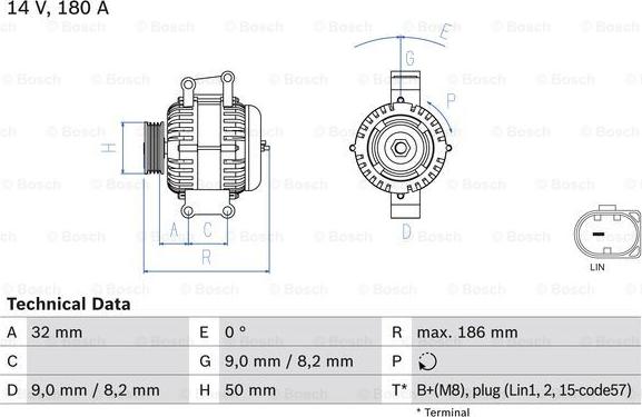 BOSCH 0 986 084 590 - Alternateur droxauto.com