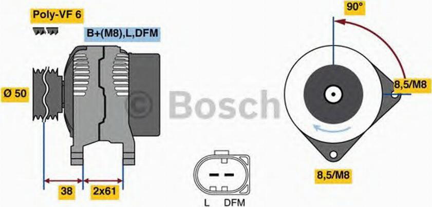 BOSCH 0986080970 - Alternateur droxauto.com