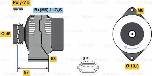 BOSCH 0 986 080 010 - Alternateur droxauto.com