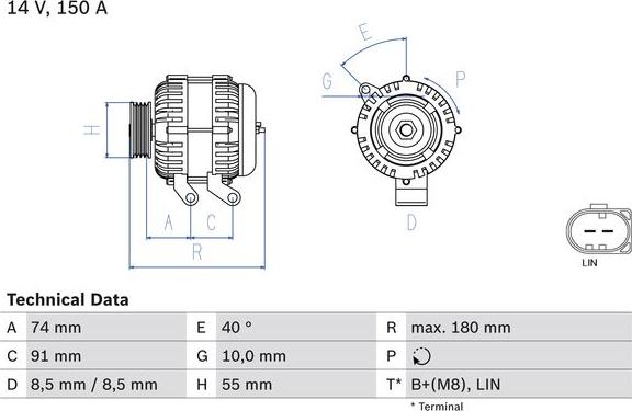BOSCH 0 986 080 810 - Alternateur droxauto.com
