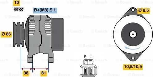 BOSCH 0 986 080 740 - Alternateur droxauto.com