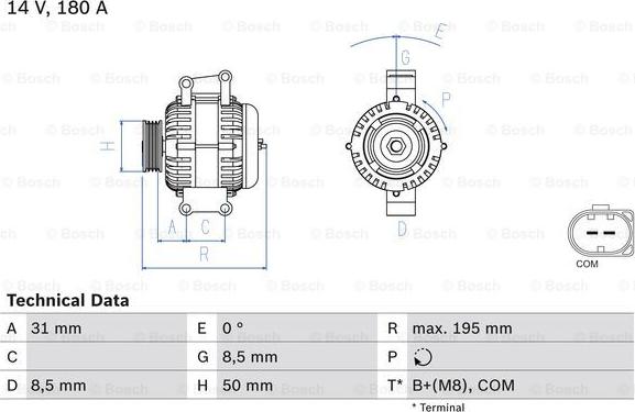 BOSCH 0 986 081 910 - Alternateur droxauto.com