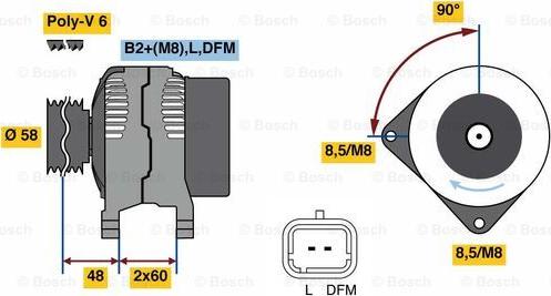 BOSCH 0 986 081 110 - Alternateur droxauto.com
