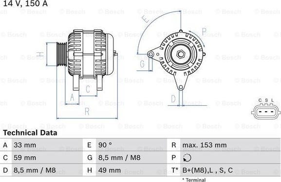 BOSCH 0 986 083 540 - Alternateur droxauto.com