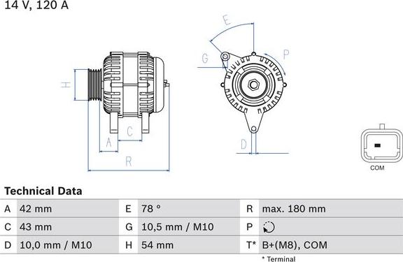 BOSCH 0 986 083 800 - Alternateur droxauto.com