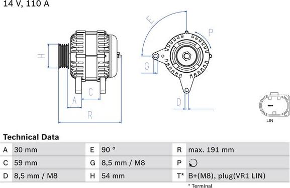 BOSCH 0 986 083 270 - Alternateur droxauto.com