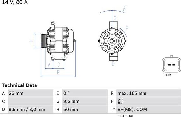 BOSCH 0 986 082 880 - Alternateur droxauto.com