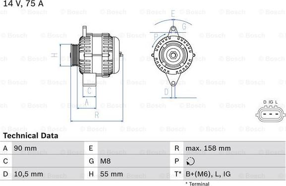 BOSCH 0 986 082 830 - Alternateur droxauto.com